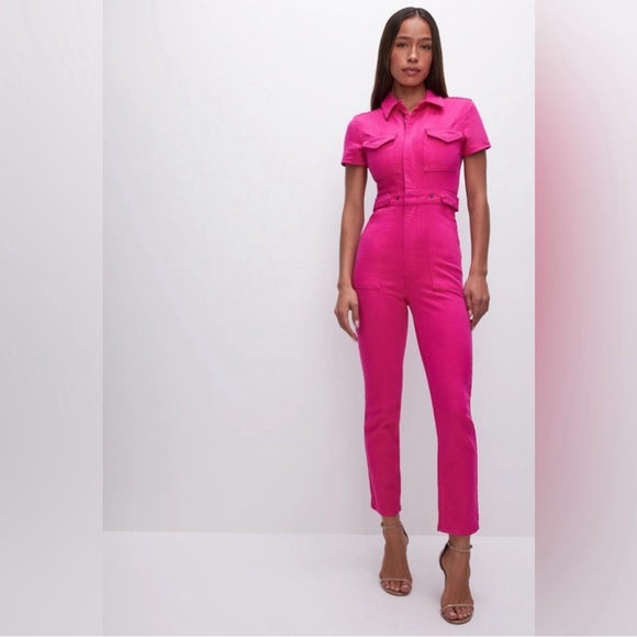 Good American Pants - Good American Fit for Success Jumpsuit in Malibu Pink